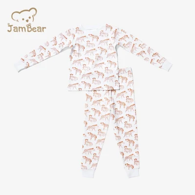 Jambear オーガニックベビーラウンジウェアカスタム子供睡眠セット竹子供パジャマセット幼児用子供パジャマ